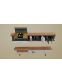 Comoda alba, lemn nuc, alama AgaTHA_300
